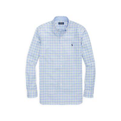 Ralph Lauren Classic Fit Plaid Twill Shirt Blue Screen/yellow