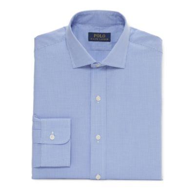 Ralph Lauren Slim Fit Cotton Dress Shirt Blue/white