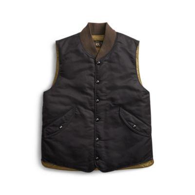 Ralph Lauren Twill Down Vest Black Olive