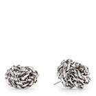 Ralph Lauren Lauren Braided Knot Earrings Silver