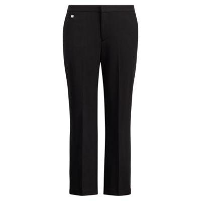 Ralph Lauren Ponte Straight Cropped Pant Polo Black