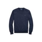 Ralph Lauren Cotton V-neck Sweater Hunter Navy