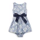 Ralph Lauren Floral Twill Dress & Bloomer Blue/cream Multi 9m