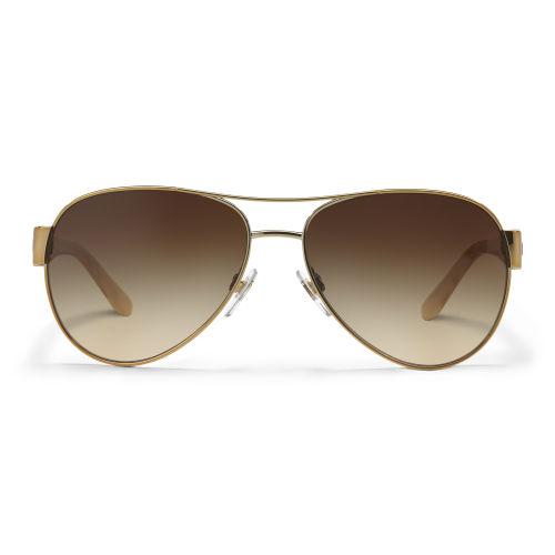 Ralph Lauren Pilot Sunglasses Pale Gold/cream Horn