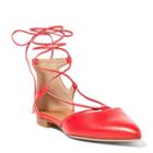Polo Ralph Lauren Tove Leather Flat Coral