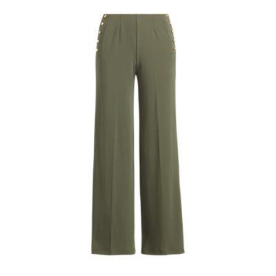 Ralph Lauren Stretch Jersey Wide-leg Pant Admiral Green Sp