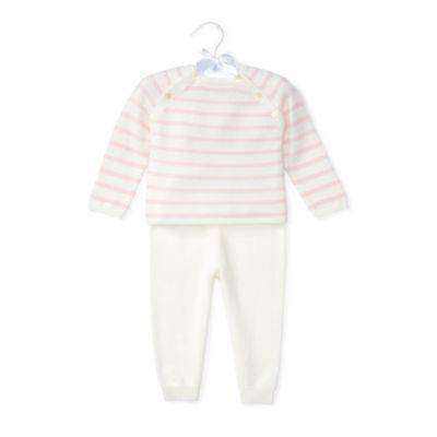 Ralph Lauren Cashmere Top & Pant Set White 6m
