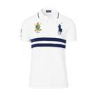 Ralph Lauren Slim Fit Mesh Polo Shirt White Multi