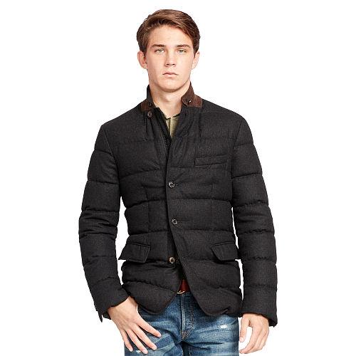 Polo Ralph Lauren Quilted Down Sport Coat Dark Charcoal