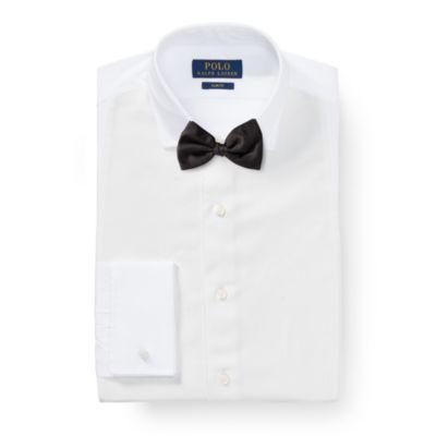 Ralph Lauren Slim Fit Poplin Tuxedo Shirt White