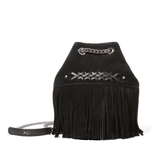 Ralph Lauren Lauren Mini Barton Drawstring Bag Black