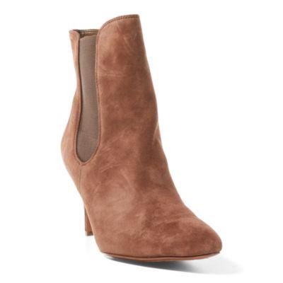 Ralph Lauren Pashia Suede Bootie Bedford Brown