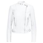 Ralph Lauren Lauren Leather Moto Jacket White