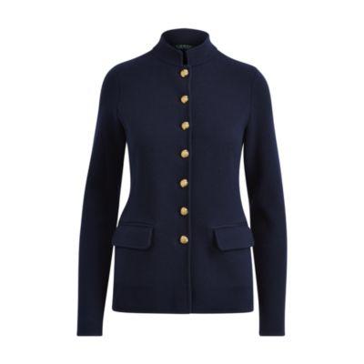 Ralph Lauren Stretch Cotton Military Jacket Rl Navy