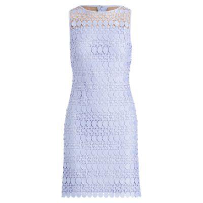 Ralph Lauren Lace-mesh Sleeveless Dress Soft Periwinkle 10p