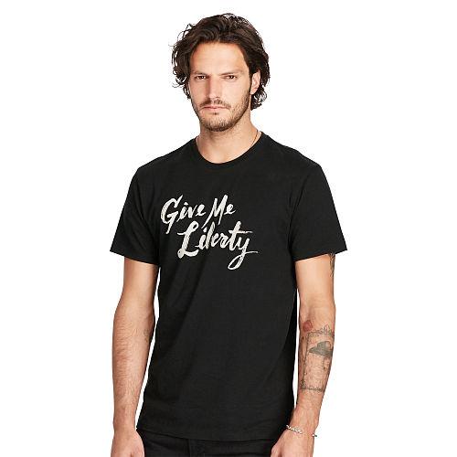 Ralph Lauren Denim & Supply Cotton Jersey Graphic Tee Polo Black