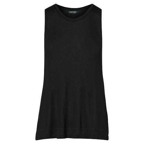 Ralph Lauren Lauren Jersey Scoopneck Tank Top Polo Black
