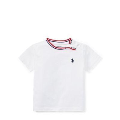 Ralph Lauren Cotton Jersey Ringer T-shirt Pure White 6m