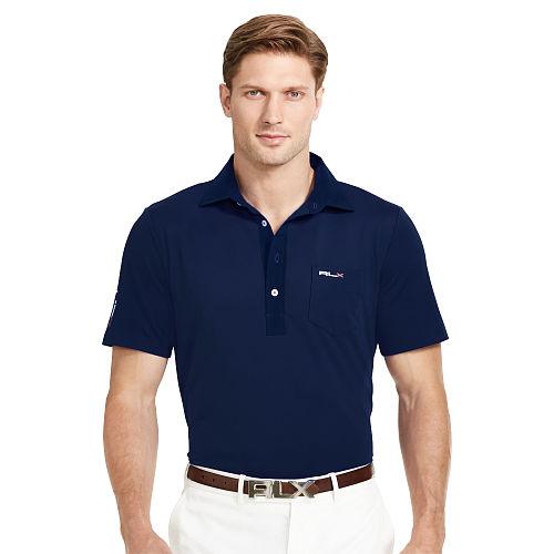 Ralph Lauren Rlx Golf Custom-fit Piqu Polo Shirt French Navy