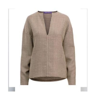 Ralph Lauren Alana Wool Tunic Cream/brown
