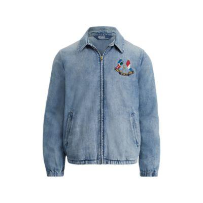 Ralph Lauren Embroidered Denim Jacket Griffith W/ Emb
