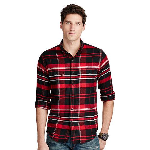 Polo Ralph Lauren Plaid Cotton Twill Workshirt Red/black