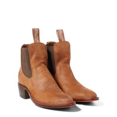Ralph Lauren Chelsea Plainview Suede Boot Brown