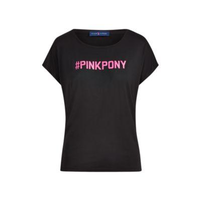 Ralph Lauren Pink Pony Graphic Tee Black