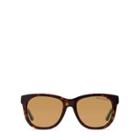 Ralph Lauren Striped Square Sunglasses Shiny Dark Havana