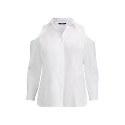 Ralph Lauren Cotton Cold-shoulder Shirt White