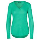 Ralph Lauren Lauren Silk-blend V-neck Sweater Tropic Turquoise