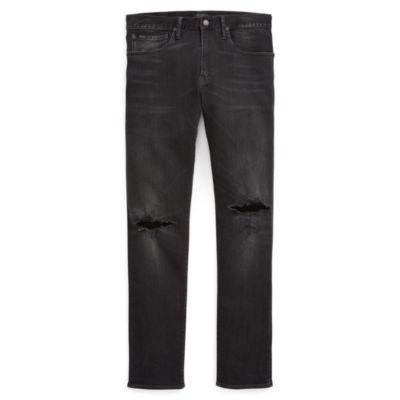 Ralph Lauren Eldridge Skinny Stretch Jean Black Stretch Destroy
