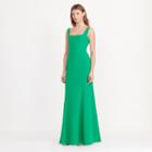 Ralph Lauren Lauren Cutout Crepe Dress Jardin Green