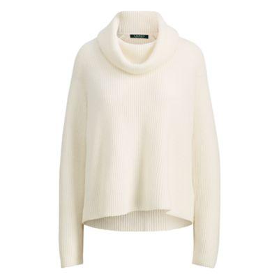 Ralph Lauren Wool Funnelneck Sweater Mascarpone Cream