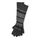 Ralph Lauren Striped Fair Isle Long Gloves Charcoal Tonal