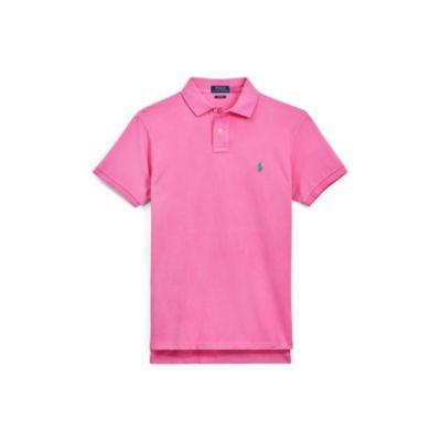 Ralph Lauren Custom Slim Fit Mesh Polo Maui Pink