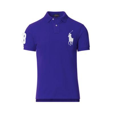 Ralph Lauren Classic Fit Mesh Polo Shirt Royal Marine 4x Big
