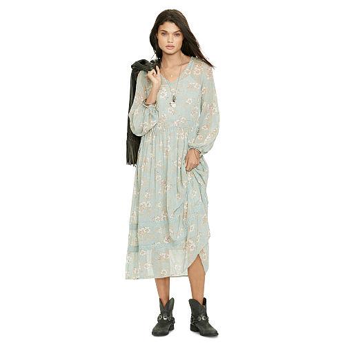 Ralph Lauren Denim & Supply Floral-print Gauze Maxidress Hannah Floral