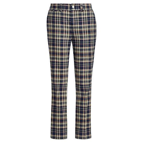 Polo Ralph Lauren Cotton Madras Straight Pant Indigo/wine