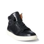 Ralph Lauren Jory Calfskin High-top Sneaker Black