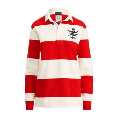 Ralph Lauren Monogram Cotton Rugby Shirt Rl2000 Red/deckwash White
