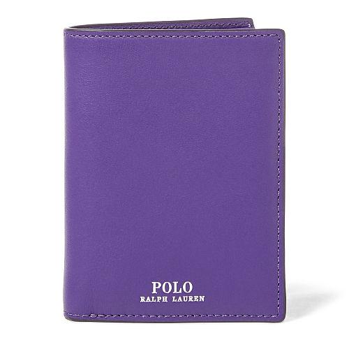 Polo Ralph Lauren Snapped Leather Billfold Purple