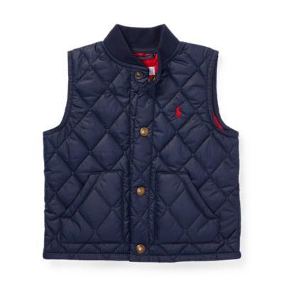 Ralph Lauren Quilted Baseball Vest French Navy 9m