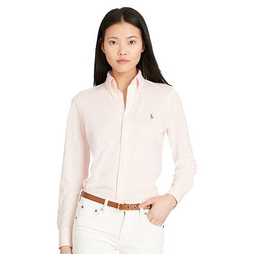 Polo Ralph Lauren Knit Cotton Oxford Shirt Conch Shell