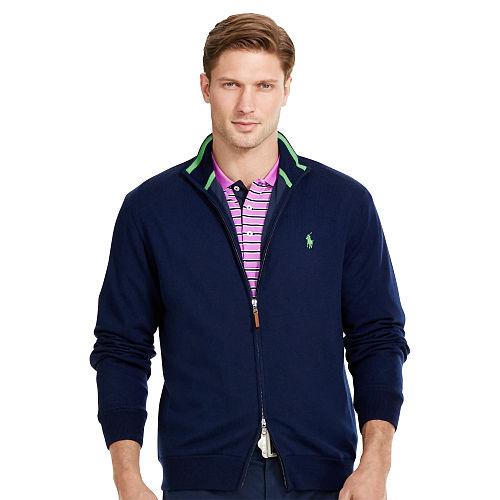 Ralph Lauren Polo Golf Lined Merino Wool Sweater French Navy
