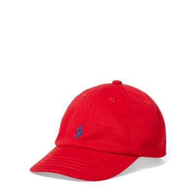 Ralph Lauren Cotton Chino Baseball Cap Rl 2000 Red