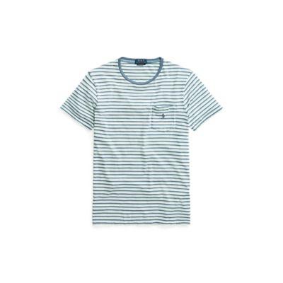 Ralph Lauren Custom Slim Fit Cotton T-shirt Bayside Green Multi