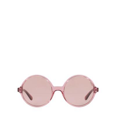 Ralph Lauren Oversize Round Sunglasses Trasparent Dark Pink
