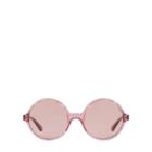 Ralph Lauren Oversize Round Sunglasses Trasparent Dark Pink