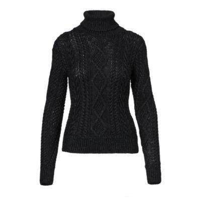 Ralph Lauren Hand-knit Aran Turtleneck Black